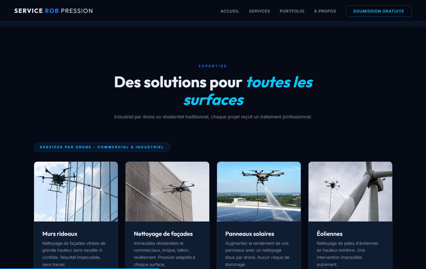 Grille des services par drone